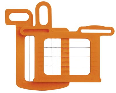 Dynamic Würfelschneider Gitter 17 mm mit Stößel – Zubehör-Set in Orange für profes