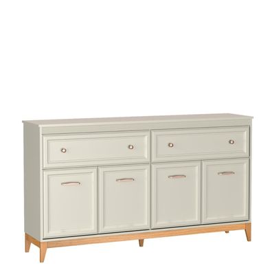 BETTSO Viertürige Kommode Windsor in der klassischen Farbe Kaschmir