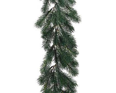 Tannengirlande 13cm künstlich 119 Spitzen Spritzguss 1,8m Dunkelgrün