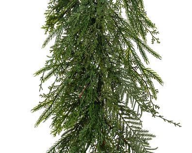 Zypressen & Zedern Girlande künstlich Spritzguss 1,8m Grün