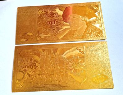 Alte Deutsche Mark Goldfolie Banknote 500 D-Mark (CM2010255)