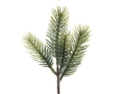 Tannenzweig 20cm PE Spritzguss künstlich grün