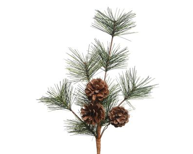 Tannenzweig künstlich mit Zapfen 30cm