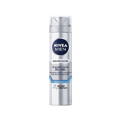 Nivea Men Hautschutz Rasiergel, 200 ml - Sanfte Pflege und Schutz fuer sensible H