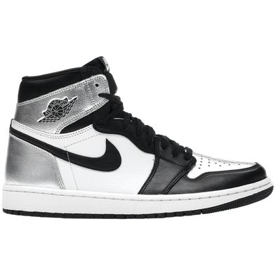 Sneakers Nike Jordan 1 Retro Silber Schwarz Weiß