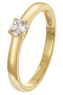 GLIZZ Schmuck Damenring Mit Lab Grown Diamant 0,25 ct. Gold 333 Brillantring GL1048