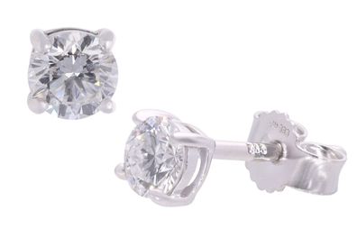 GLIZZ Schmuck Lab Grown Diamant-Ohrringe 0,50 ct Weißgold 333 Ohrstecker GL1073