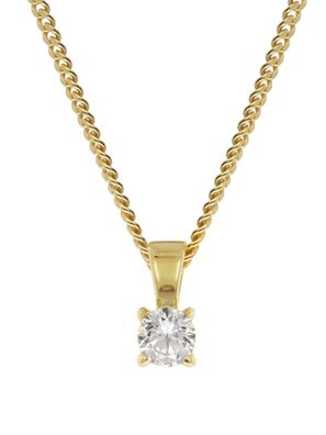 GLIZZ Schmuck Lab Grown Diamant Anhänger 0,25 ct GG 333 an Silberkette GL1068-45