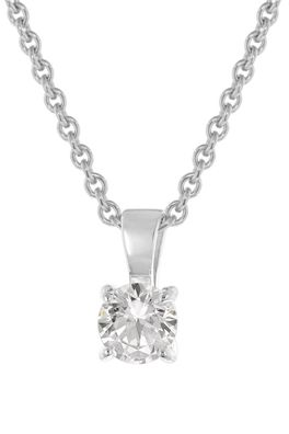 GLIZZ Schmuck Lab Grown Diamant Anhänger 0,50 ct Weißgold an Silber-Kette GL1071-45