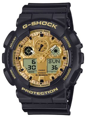 Casio G-Shock Classic Herrenuhr Schwarz/Goldfarben GA-100GGB-1A9ER