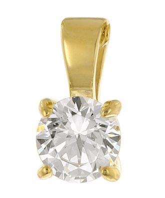 GLIZZ Schmuck Lab Grown Diamant Anhänger 333 Gelbgold Brillant 0,50 Karat GL1070