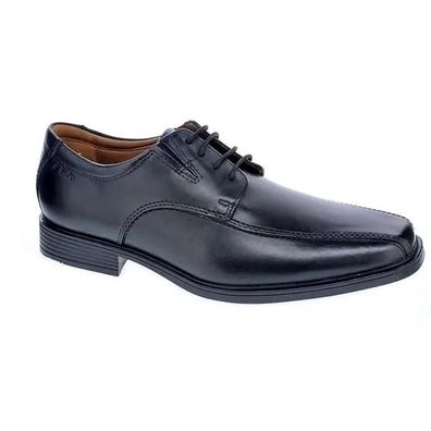 Herrenschuhe Clarks Tilden Walk Derby aus schwarzem Leder