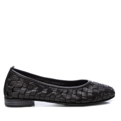 Ballerinen Carmela Geflochtenes schwarzes Leder