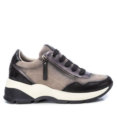Sneakers Carmela Weiß aus Leder mit Reißverschluss