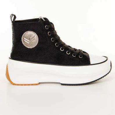 Sportschuhe Kaporal Christa schwarze Veloursleder