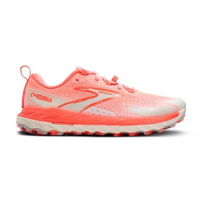 Trailrunning Schuhe Brooks Cascadia 18 Damen Koralle/Weiß