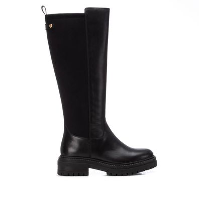 Bottes Carmela en cuir noir, style motard