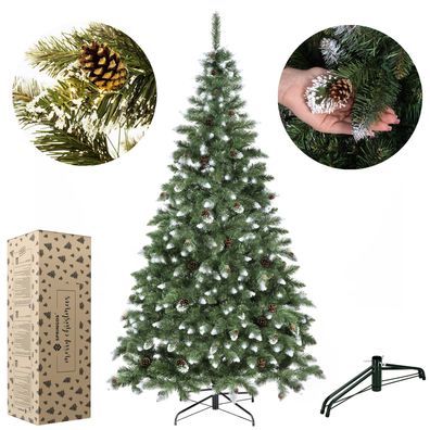 Weihnachtsbaum 150 - 240 cm künstlicher Christbaum Tannenbaum Tanne mit Kunstschnee