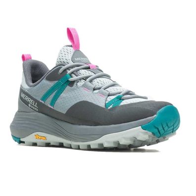 Wanderschuhe Merrell Siren 4 Goretex Grau mit Blau- und Pinkakzenten