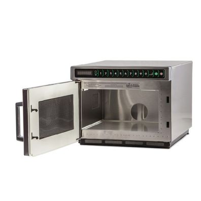 Menumaster Dec18E2 Mikrowelle mit 100 Kochprogramme aus Edelstahl