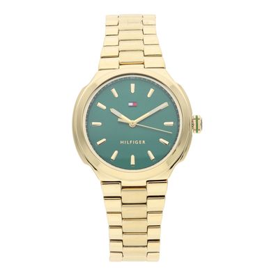 Tommy Hilfiger Damenuhr 1782820 Edelstahl, Gold plattiert