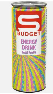 Energydrink S-Budget mit Tutti Fruttigeschmack Österreich Edition 250ml
