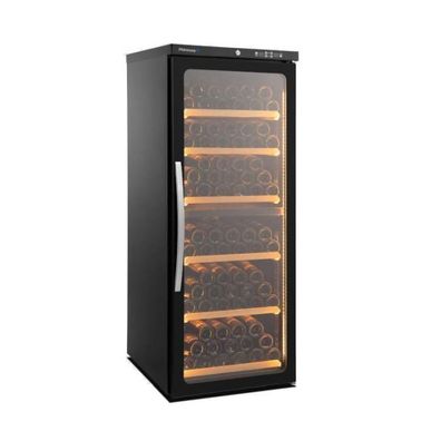 Gastronomie Marecos Weinkühlschrank mit Zwei Zonen und 1 Glastür 5 Böden 125 Flaschen