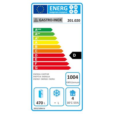 Gastronomie Gastro-Inox Kühlschrank mit 1 Türe aus Weißstahl mit 600 Liter