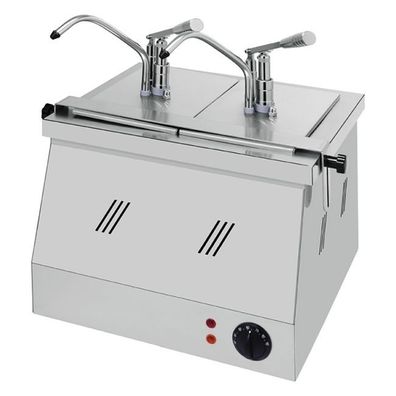 Warmen Saucenspender 2-Teilig Mit Hebelkontrolle Mit 14 Gn-Behälter 200 mm Tiefe