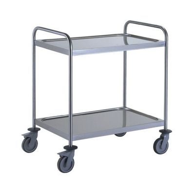 Gastro-Inox Servierwagen mit 2 Etagen 900x500x935mm