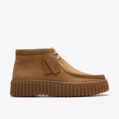Sneakers Clarks Torhill Moss aus braunem Leder