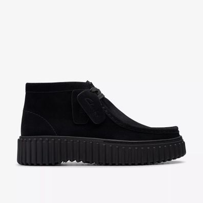 Sneakers Clarks Torhill Moss aus schwarzem Wildleder