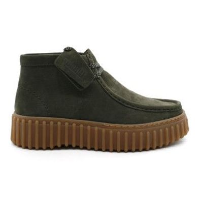 Sneakers Clarks Torhill Moss grén Nubuk