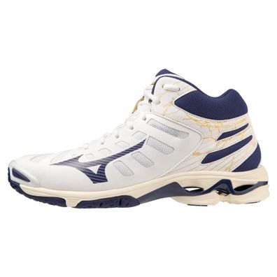 Sportschuhe Mizuno Wave Voltage Mid Weiß/Blau
