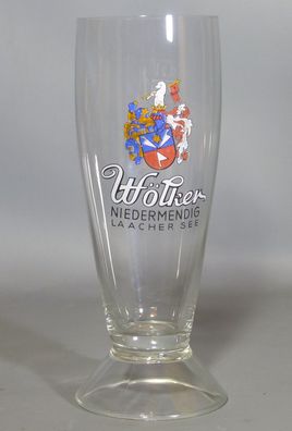 Bierglas Glas Wölker Bräu Pils Bier Niedermendig Laarcher See 50er/60er Jahre