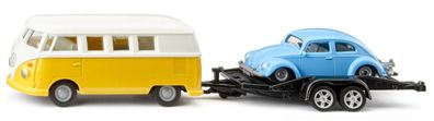 SIKU 2567 VW T1 mit Anhänger und VW Käfer 1:50
