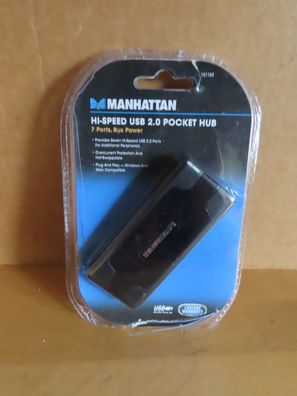 Hi-Speed USB 2. Pocket Hub 7 Anschlüsse Bus Power Manhattan