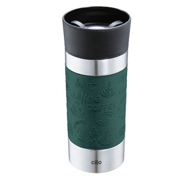 Cilio Isoliertrinkbecher Viaggio 360 ml dunkelgrün 546293