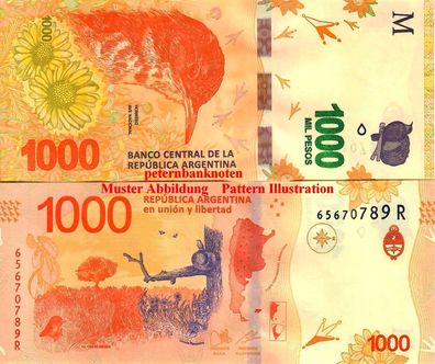 Argentinien / Argentina 1000 Pesos 2017 Unc. P. 366 6995#