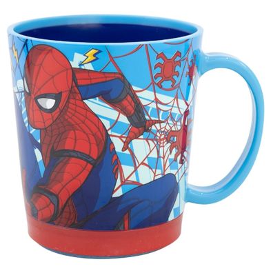 Spiderman Kippsicher Trinkbecher PP 410 ml – Drop Safe Plastikbecher mit Smartgrip