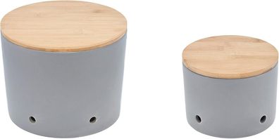 MAGU Knoblauchtopf & Zwiebeltopf Schiefer grau