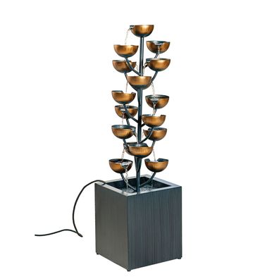 Gilde Brunnen, Metall, Zink, anthrazitfarben, kupferfarben, VE 1, L. 26 cm, B. 26