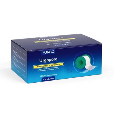 Urgopore Rollenpflaster ohne Schutzring 5m x 2,5cm 12 Stück