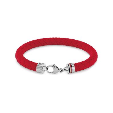 Tommy Hilfiger - 2790556 - Armband - Herren - Leder - rot - 19cm