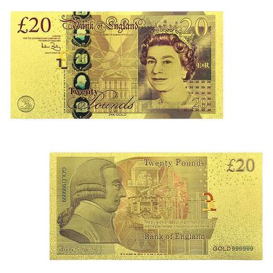 Queen Elisabeth Großbritannien 20 Pfund - vergoldet (QE2510254)