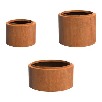 Adezz Topic aus Corten-Stahl Pflanzgefäß Wetterfest Pflanzkübel Blumentopf