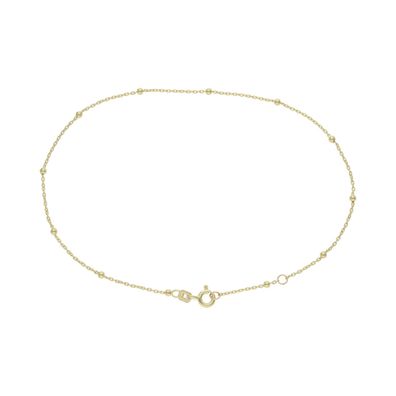 Fußkette Gold 333 mit 12 Kugeln 2 mm JL48-04-0114 Made in Germany
