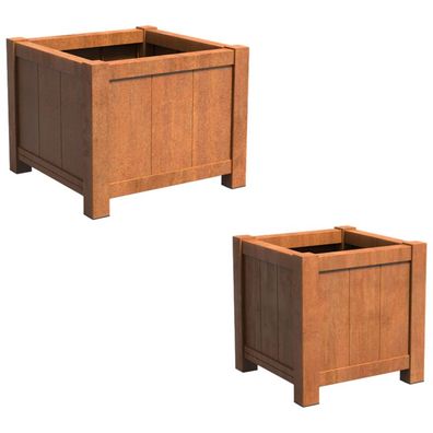 Adezz York aus Corten-Stahl Pflanzgefäß Wetterfest Pflanzkübel Blumenschale