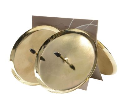 Kerzenhalter Adventskranz Metall 8cm hellgold, 4 Stück