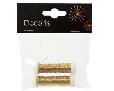 Basteldraht 0,3mm Eisen lackiert 30m 2er Set Gold